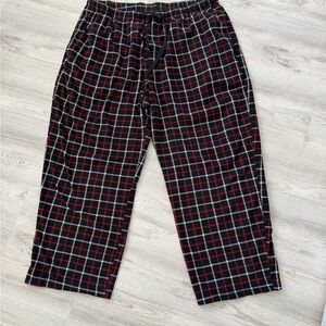 Men's Black Plaid Lounge Pants - Comfortable Drawstring Waist